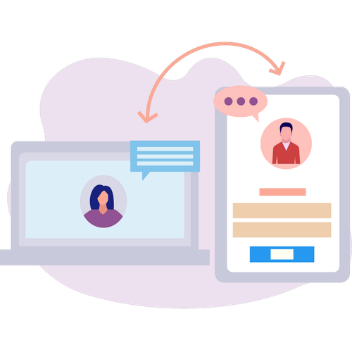 boy replying on girls message